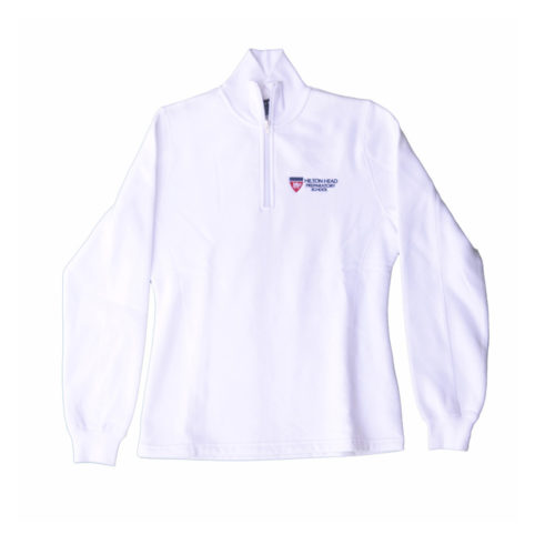 White Hilton Head Prep Sport-Tek® Ladies Quarter Zip Sweatshirt