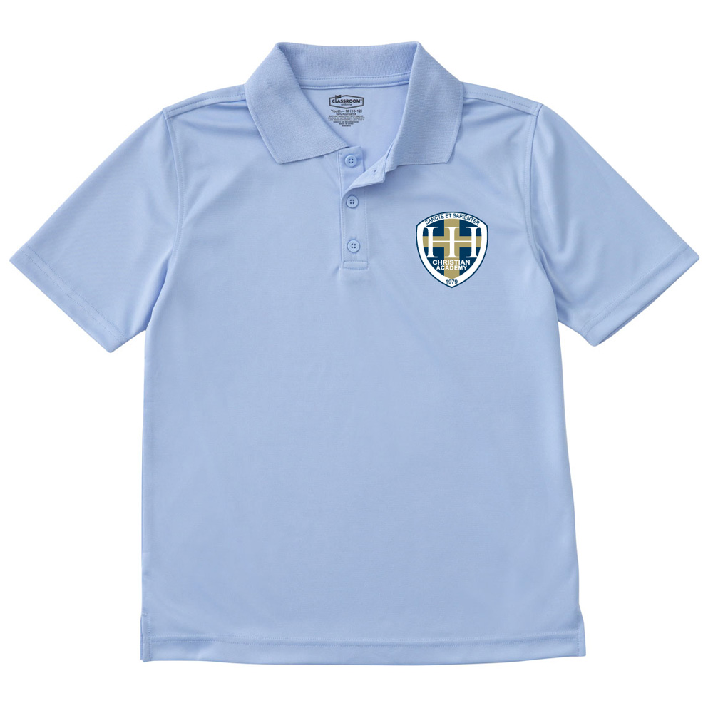 HHCA Youth Unisex Moisture-Wicking SS Polo Shirt - Uniform Work