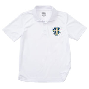Hilton Head Christian Academy Youth Unisex Moisture-Wicking SS Polo Shirt White