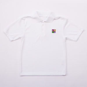Youth Short Sleeve Moisture Wicking Polo CA-White