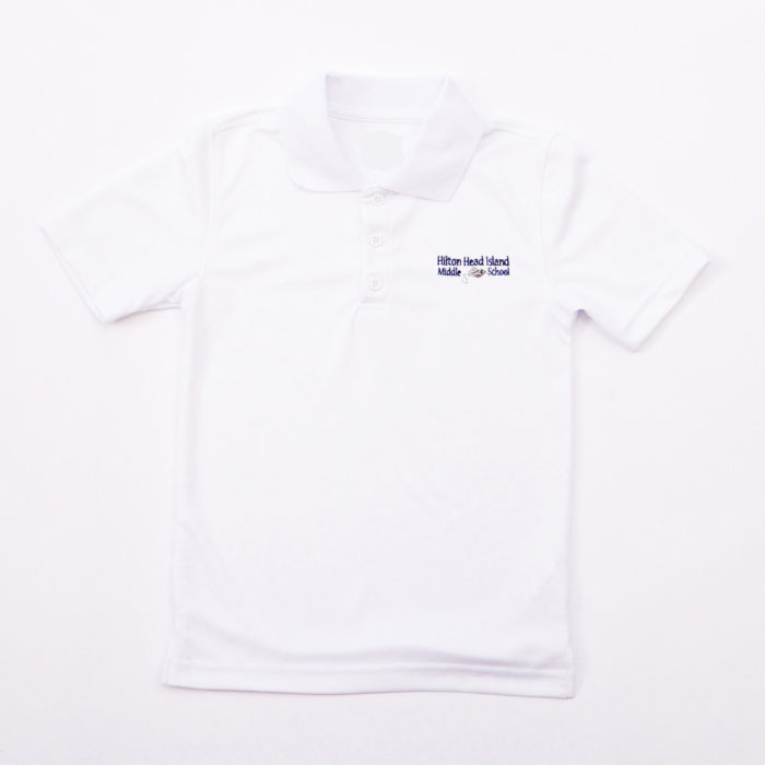 Youth Short Sleeve Moisture Wicking Polo MS-White