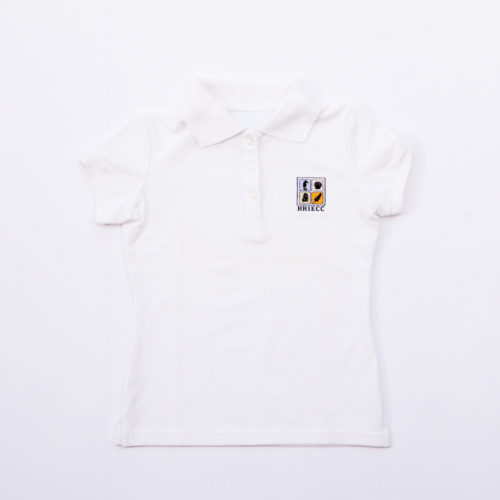 Youth Short Sleeve Unisex Interlock Polo ECC-White