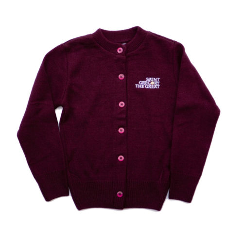 St. Gregory the Great Cardigan Burgundy