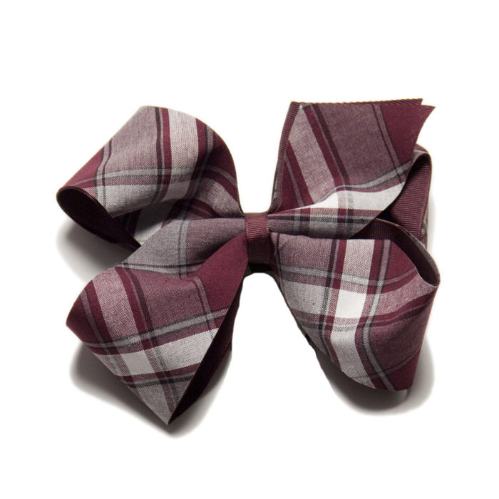 St. Gregory the Great Large Plaid Bow