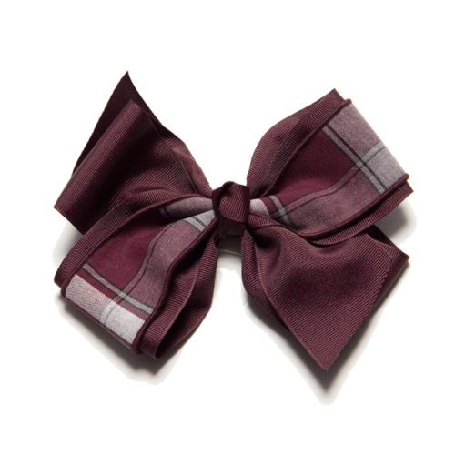 St. Gregory the Great Plaid Large 4 Loop Bow