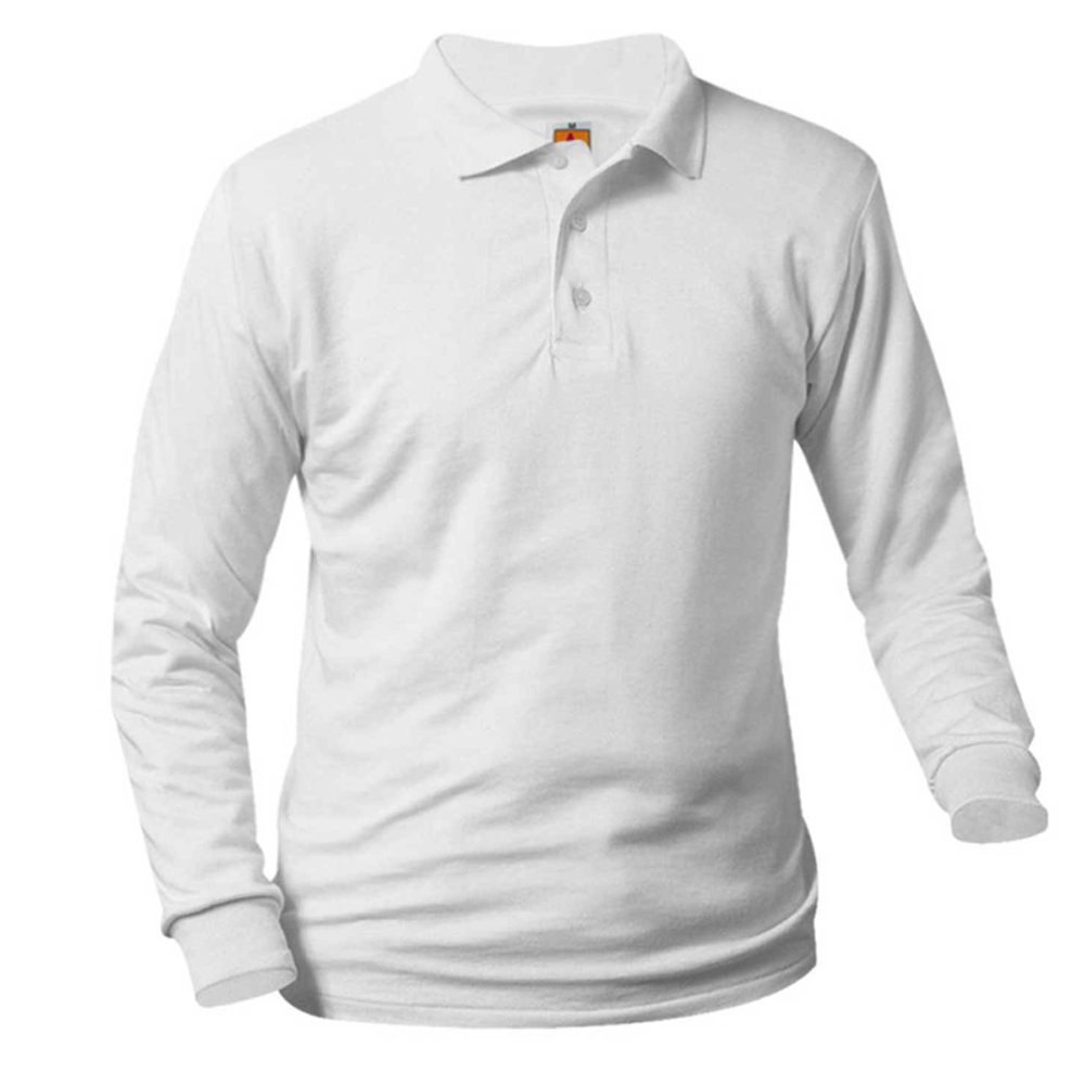 SGG Jersey Knit Long Sleeve Unisex Shirt White